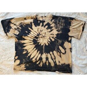 Vintage Russell Athletic T-Shirt Adult Men's 3XL Black/Bleach Tie Dye Sweatshirt